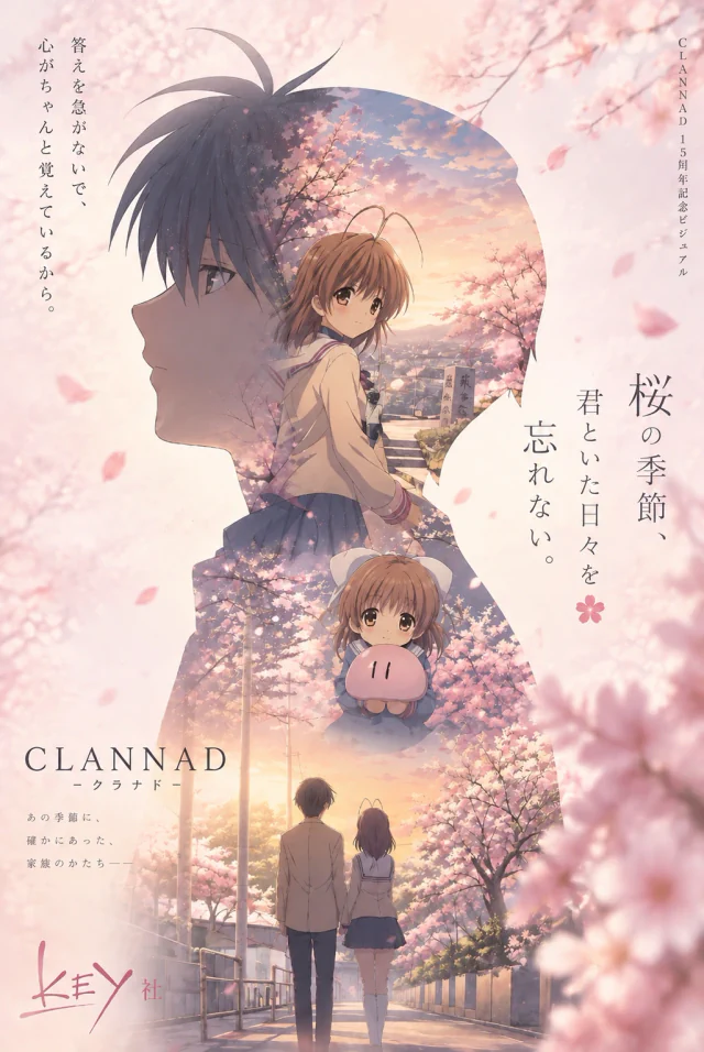 《CLANNAD》中的樱花与角色插画